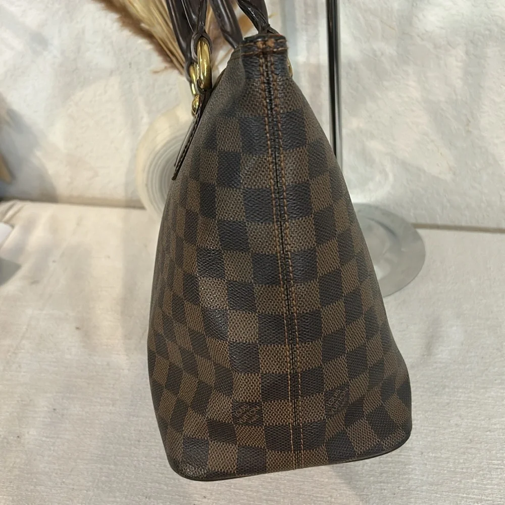 Authentic Louis Vuitton Damier Saleya PM Ebene Tote Bag Brown with COA - Picture 6 of 16